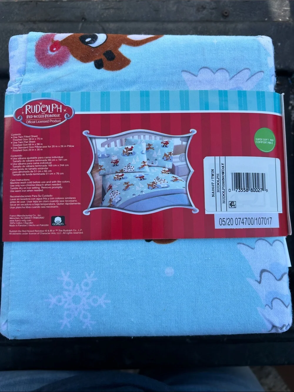 Rudolph Snow Day Flannel Sheet Set